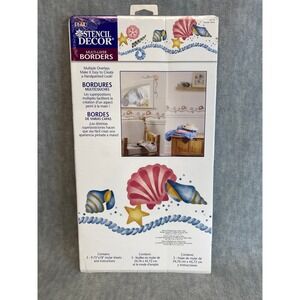 Plaid Stencil Decor Multi Layer Border‎ Seaside Shells #26710 Stencil Kit New